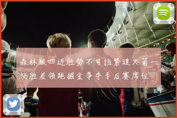 森林狼四连胜势不可挡紧追火箭一场胜差领跑掘金争夺季后赛席位